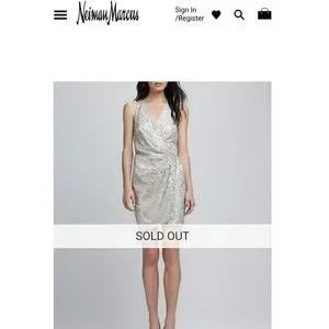 Parker Dresses Parker Reina Metallic Lace Racerback Wrap Cocktail Party Dress Poshmark